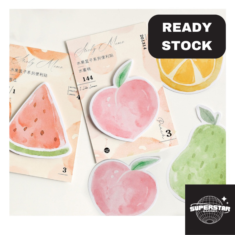 

SUPERSTAR 30 Lembar Sticky Note Motif Buah/ sticky notes/ memo/ Index notes/ Post-it notes pesan memo lengket perlengkapan alat tulis sekolah