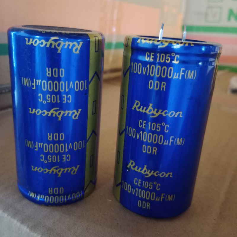 ELCO 100V 10000UF RUBYCON BLUE/ELKO RUBYCON 10000UF 100VOLT BIRU ORIGINAL Capasitor Elco rubycon bir