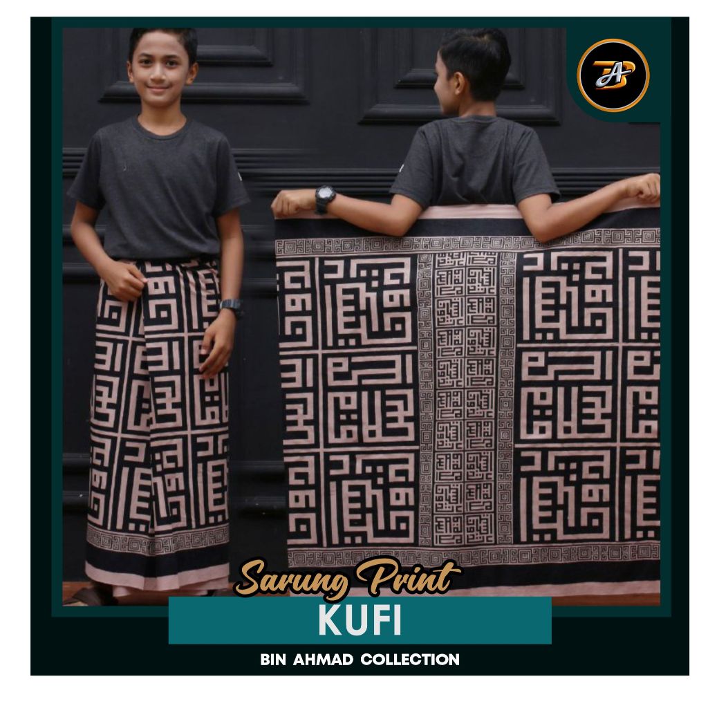 SARUNG ANAK-SARUNG MOTIF KUFI-SARUNG KATUN PRINTING
