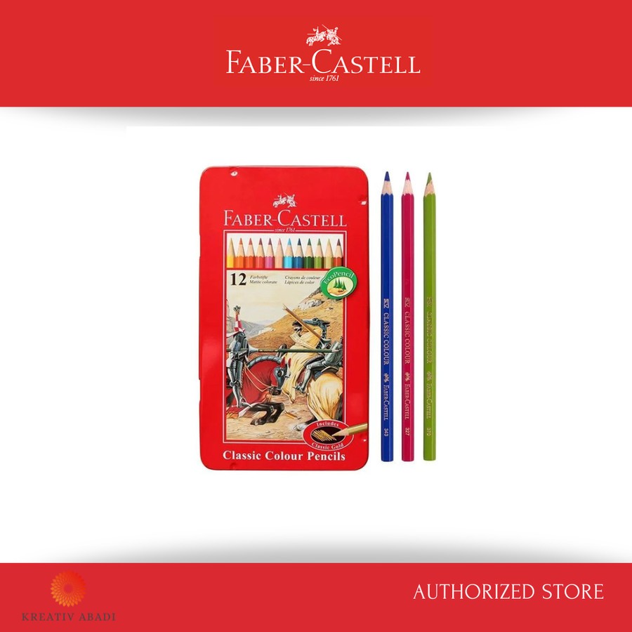 

Faber-Castell Colour pencils in tin case 12 L