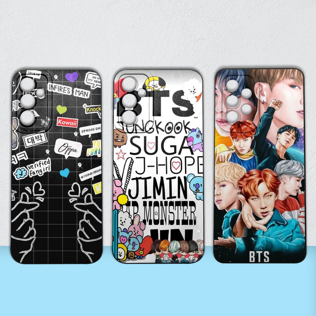 Casing Ponsel Samsung A32 A33 A34 A13 A14 A52s A53 A54 A23 A24 Motif Bts - Softcase Gambar Bt21 - Ca