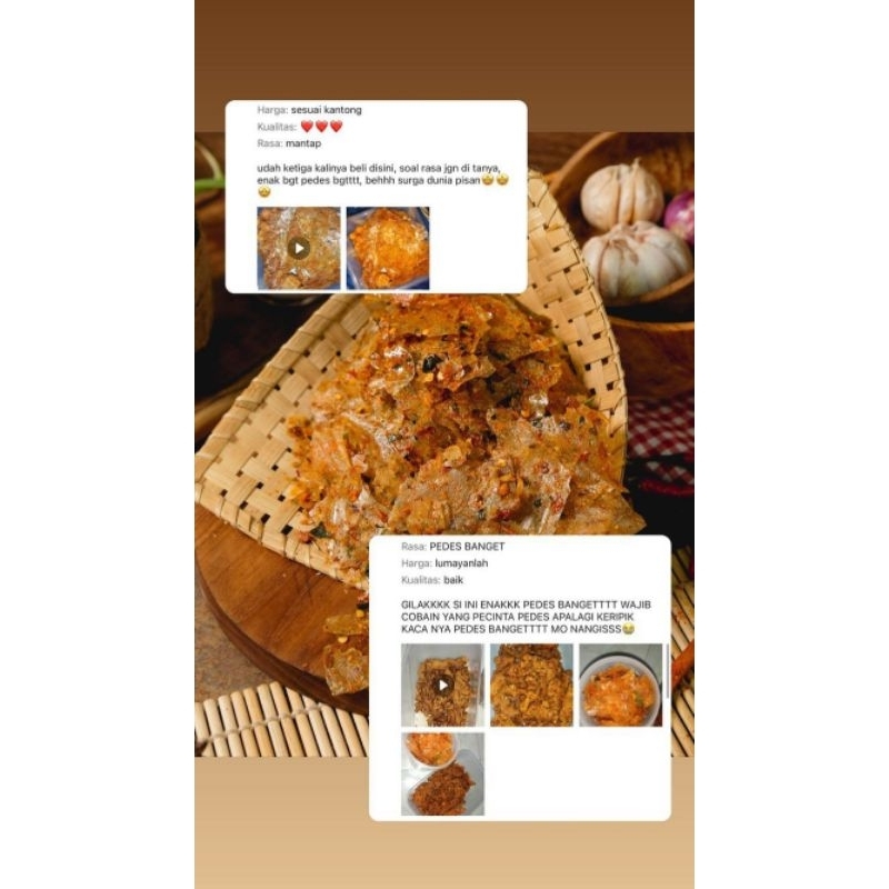 

Keripik Kaca Pedas Daun Jeruk 50 gram