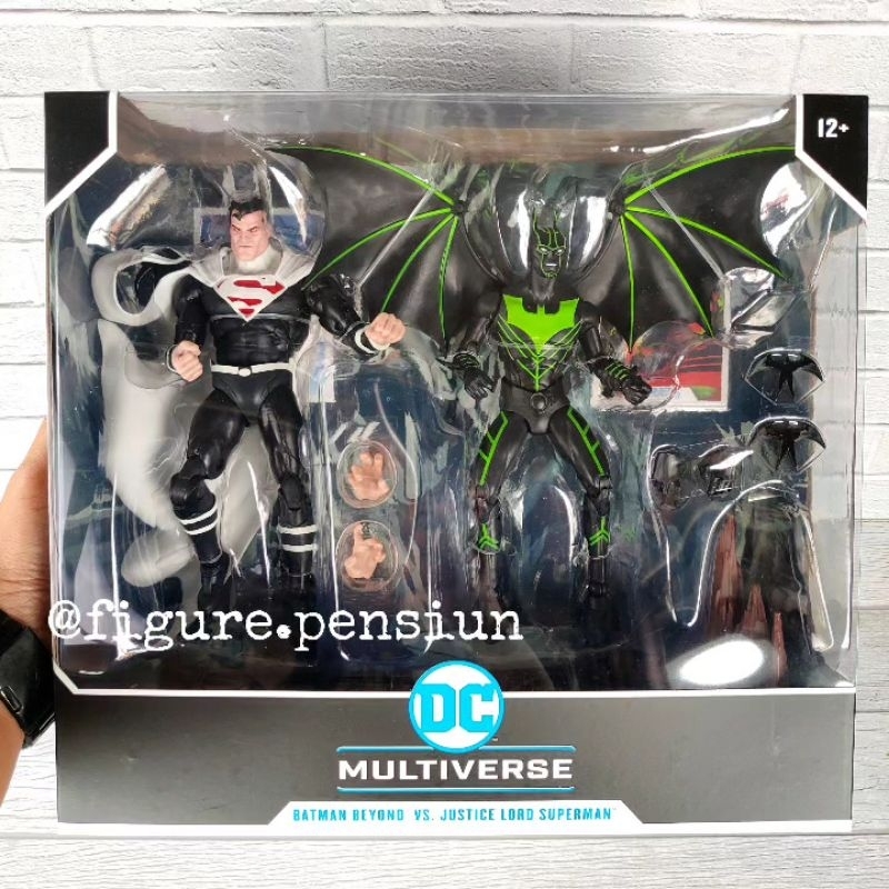 DC MULTIVERSE MCFARLANE BATMAN BEYOND VS JUSTICE LORD SUPERMAN 2 PACK ACTION FIGURE