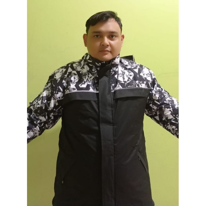 jas hujan jaket Dasus premium, pria wanita  kombinasi anti robek tahan air taha angin bahan taslan b