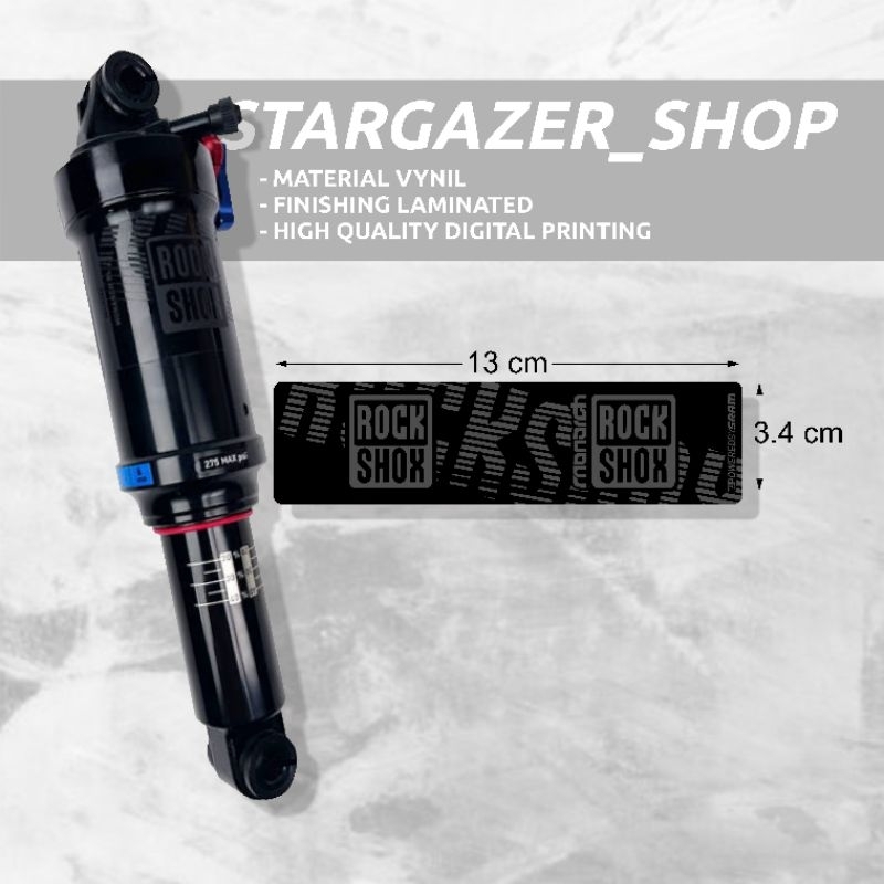 sticker decal rearshock sepeda gunung MTB rockshox monarch R
