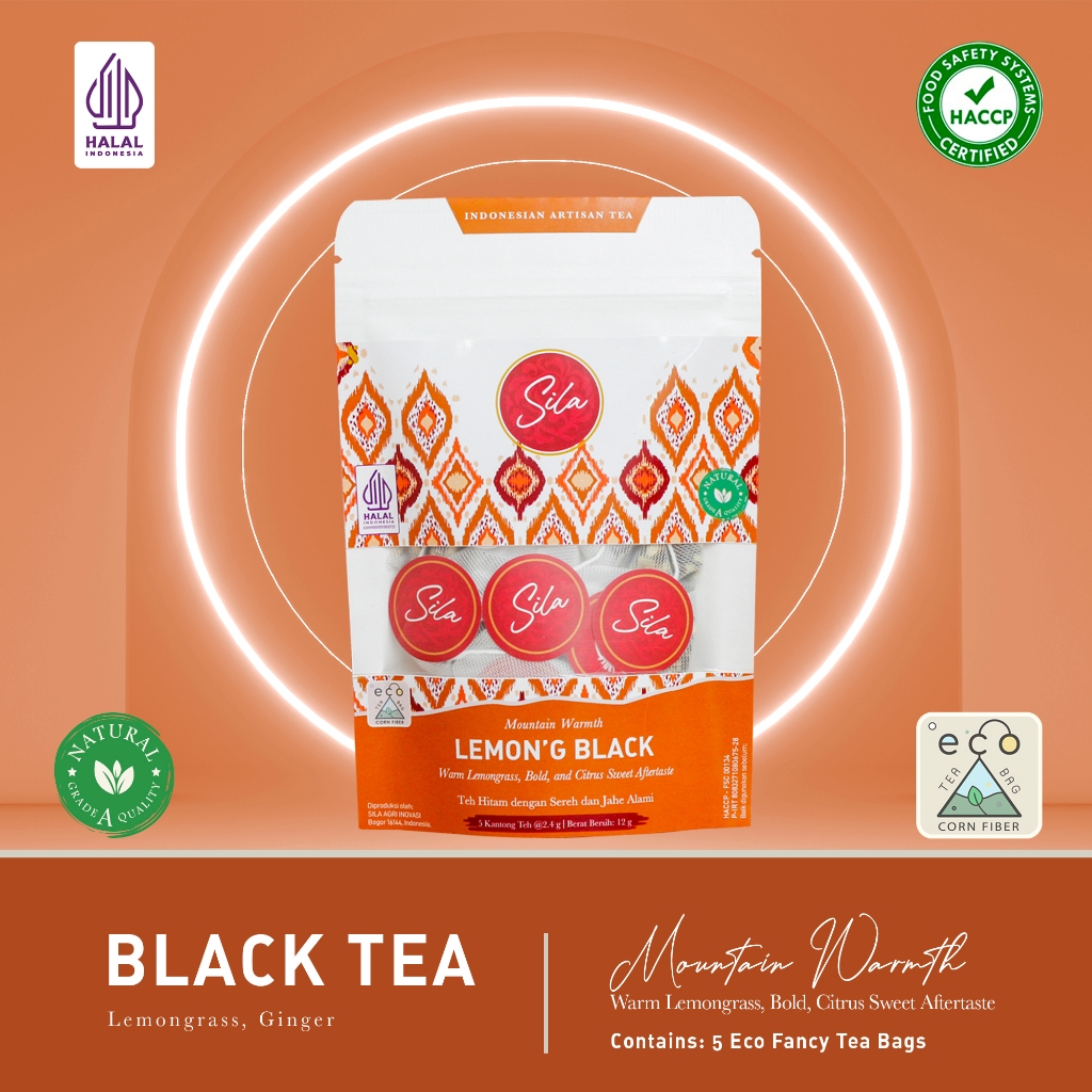 

Sila Artisan Tea - Lemon G' Black - White Kraft Pouch - Teh Premium - Black Tea