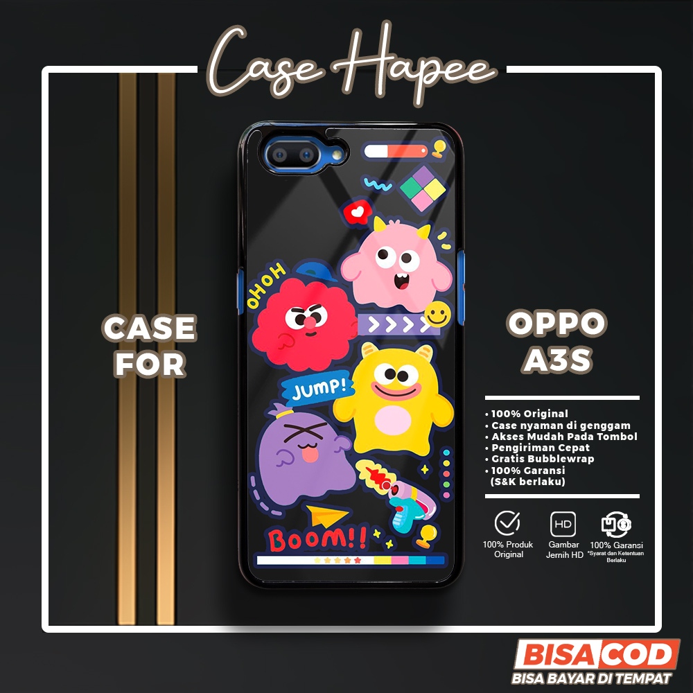 Case Oppo A3S Casing Oppo A3S [BTRI] Casehapee Case Glossy Case Aesthetic Custom Case Premium Softca