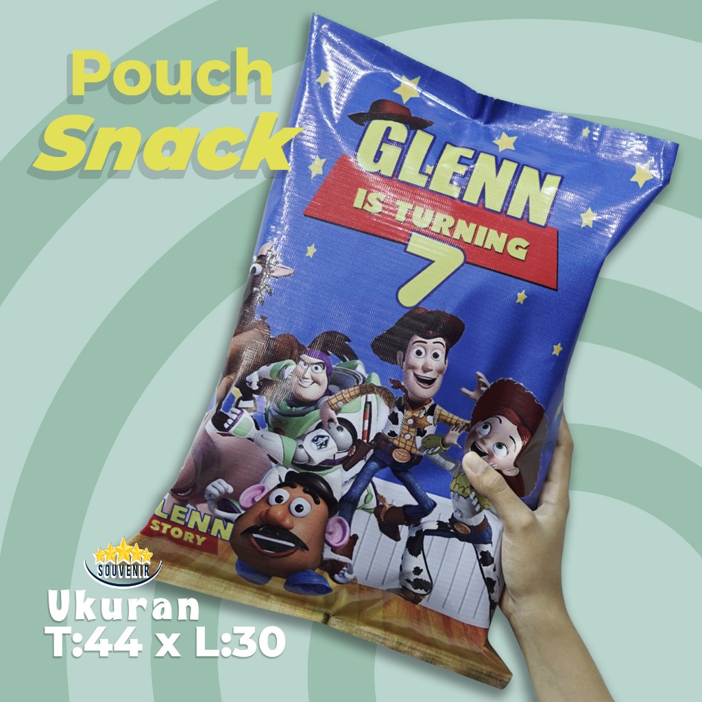 

Kemasan Pouch Snack Ulang Tahun Anak ukuran T44 X P30 cm