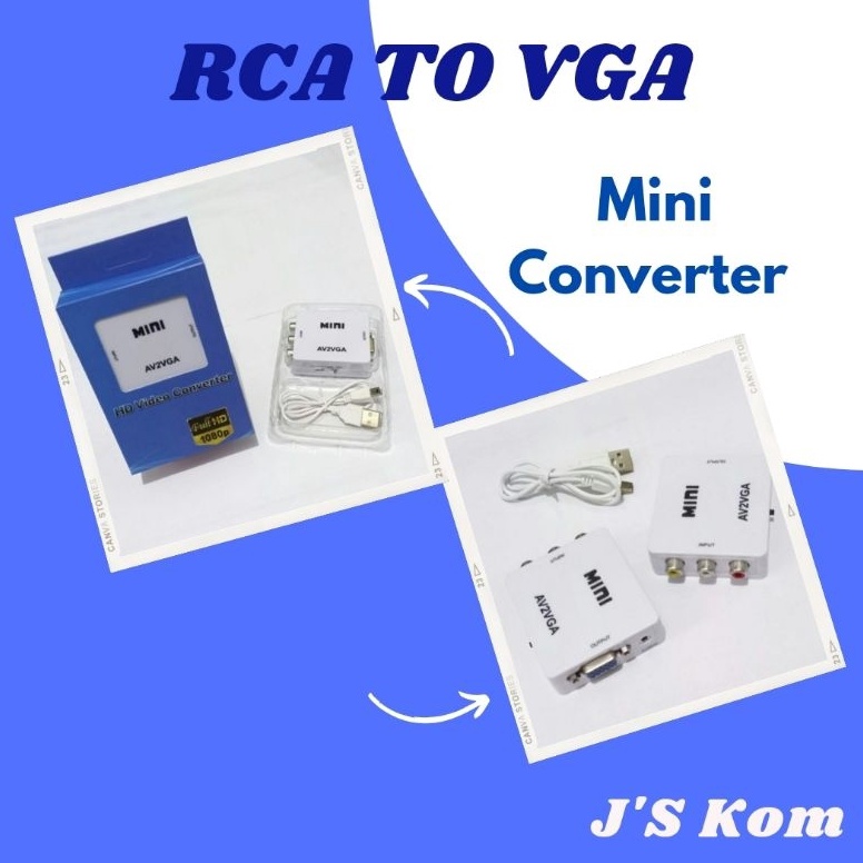 KODE M2V6 Mini Converter RCA  AV to VGA