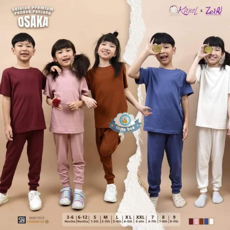 Setelan Panjang Pendek Unisex Premium Osaka Kazel
