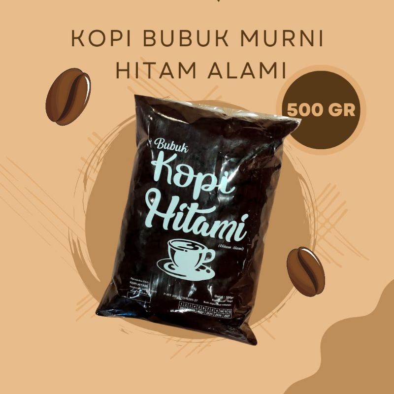 

500gram KOPI BUBUK HITAM ALAMI " HITAMI " // BUBUK KOPI HITAM MURNI