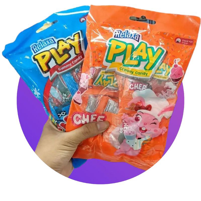 

RELAXA PLAY CHEF & CARS 120g | PERMEN GUMMY KARAKTER RASA BUAH