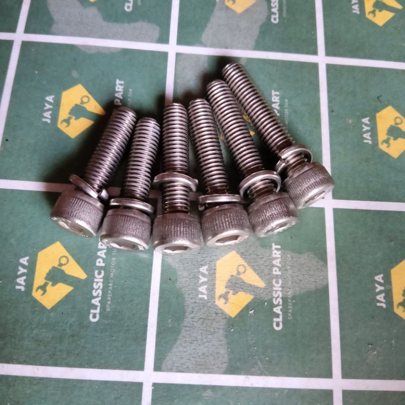 BAUT L STAINLES SEGITIGA ATAS BAWAH SET BAUT STIR CBR 150R OLD NEW CBR 150R K45 K45N