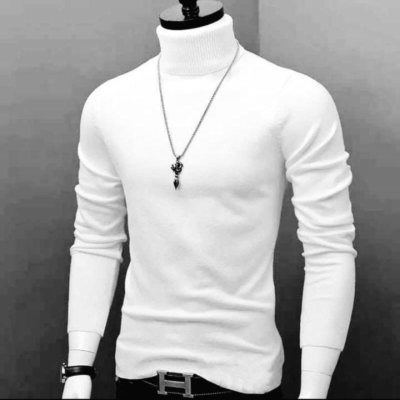 TURTLENECK PRIA KOREA POLOS LENGAN PANJANG / KAOS LEHER TINGGI PRIA KOREA LENGAN PANJANG POLOS