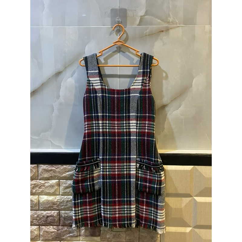 [NEW W/ TAG] ZARA - Tweed Mini Checkered Dress