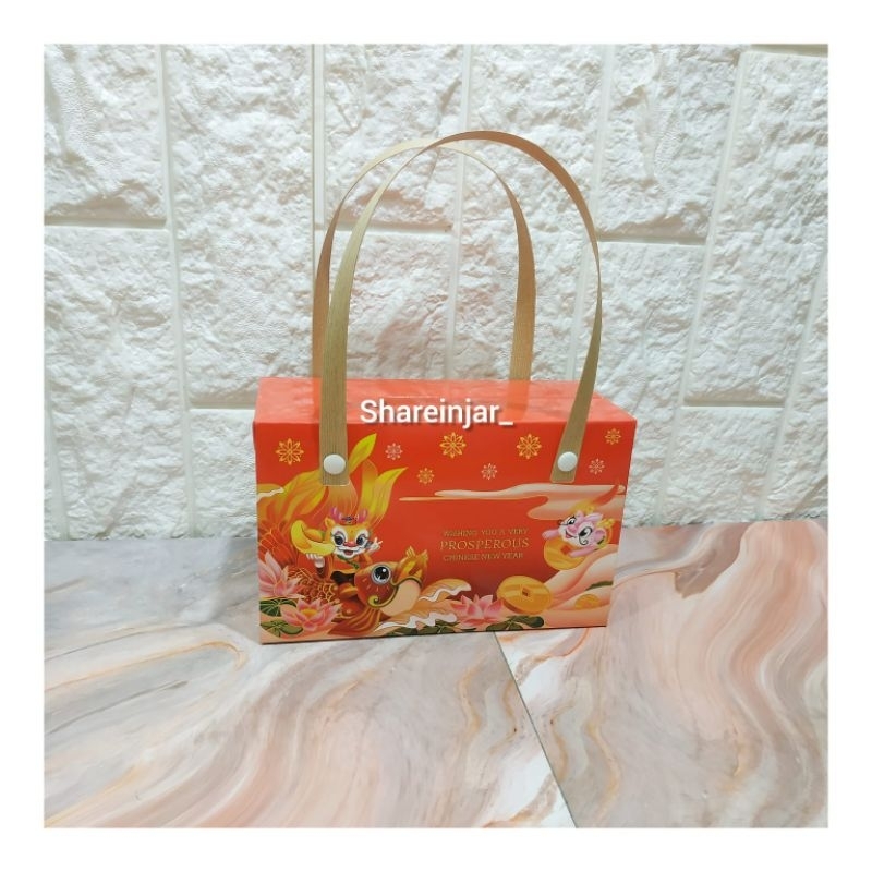 

Gable Box Imlek Kotak Dus Packaging Hampers Kue Kering Cookies Kado Chinese New Year CNY 13