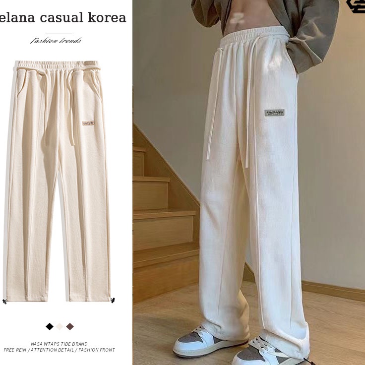 Paling Laku putih celana panjang polos celana loose pants daily celana santai celana korean style ce