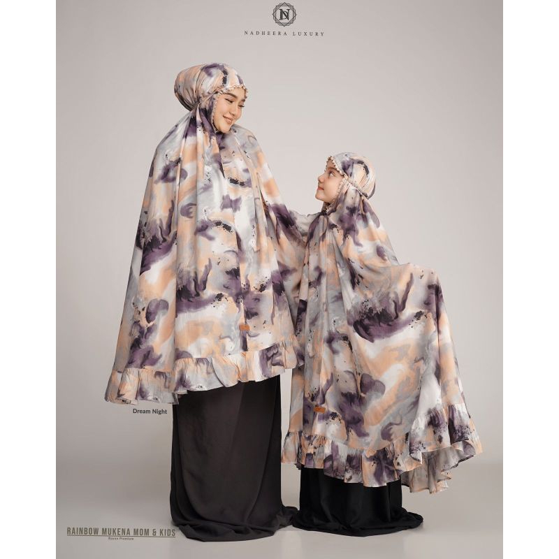 Rainbow Mukena By Nadheera Luxury Mukena Couple Ibu Anak Mukena Lebaran Bahan Rayon Adem