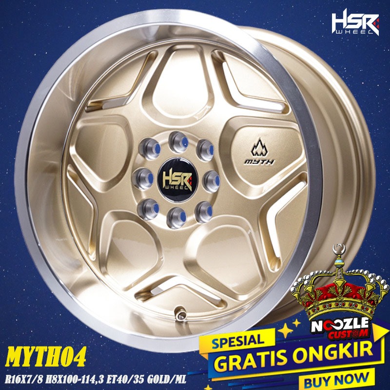 Velg Mobil Celong Ring 16 Lubang 4 Double PCD Pelek Racing HSR Terbaru R16