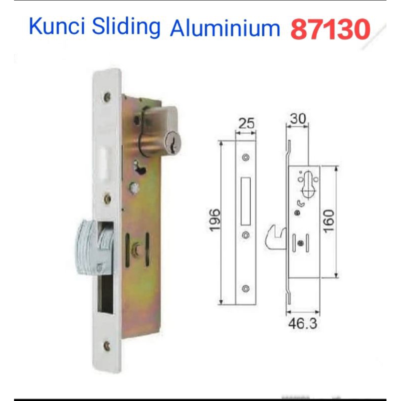 Kunci pintu sliding Aluminium 87130