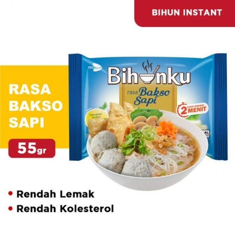 

Bihunku Bihun Instant goreng dan kuah 55gram aneka varian