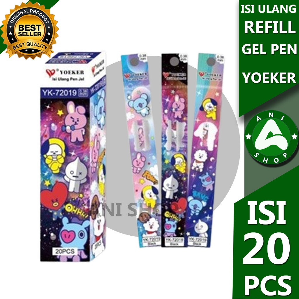 

REFILL ISI ULANG PULPEN GELPEN YOKER 1 PAK ISI 20 PCS ani shopp