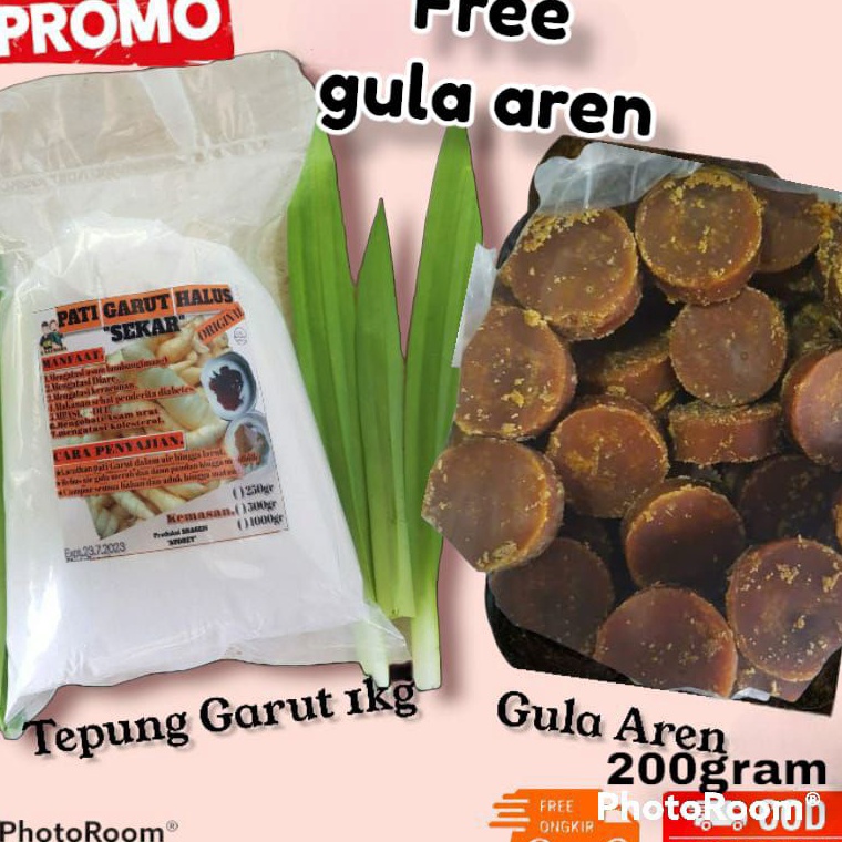 

PROMOLKA9 Tepung Pati Garut Premium Pati Asam Lambung 1kg gula aren asli 2gram NZ
