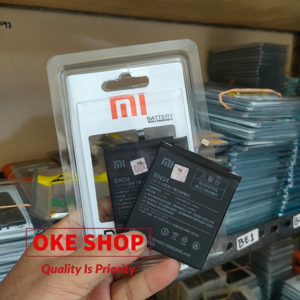 Baterai Xiaomi Redmi 5A Model BN34 Original Batre Batrai Battery Tanam Xiomi Redmi 5A
