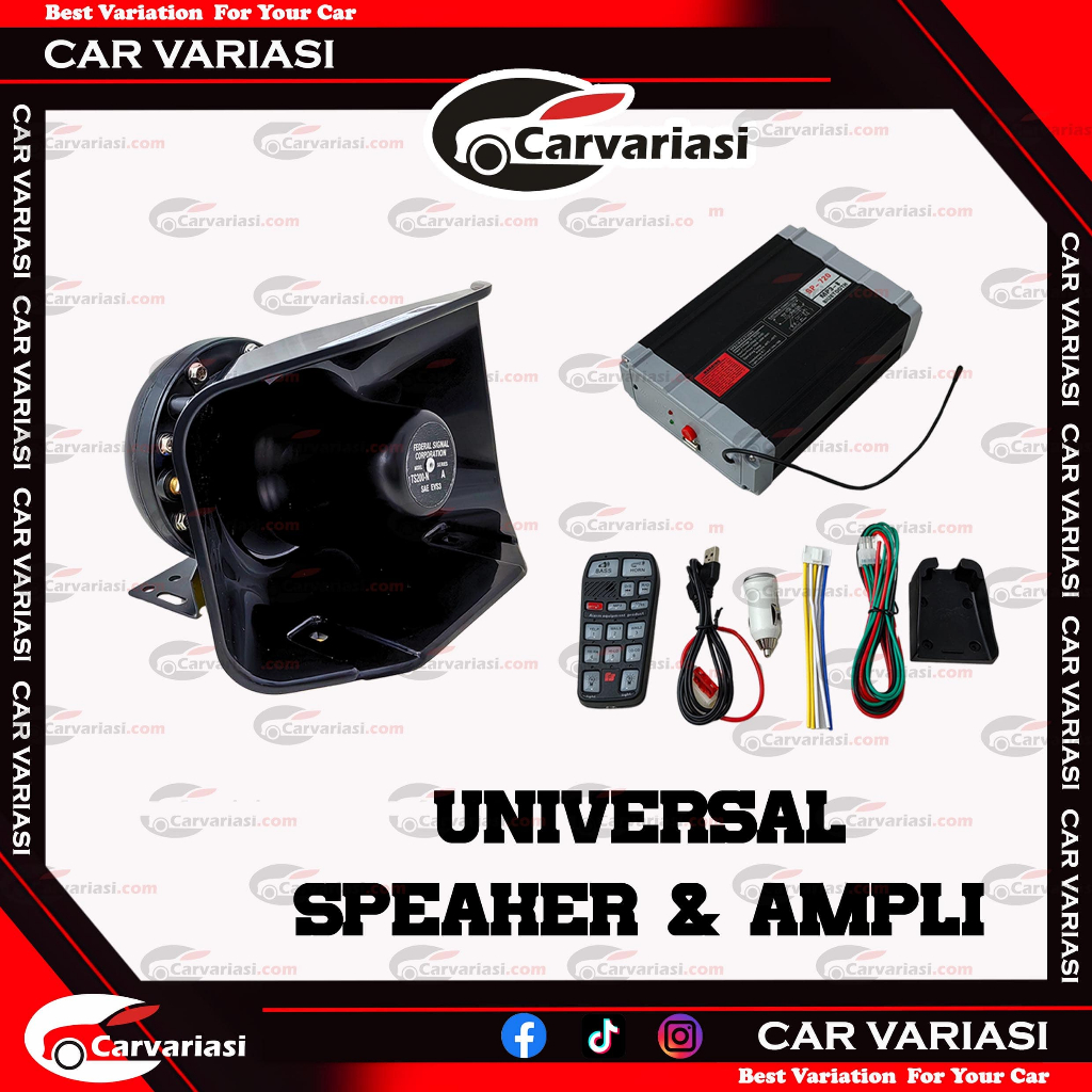 Sirine Toa Patwal Mobil Motor Universal Modul Amplie sirine cjb 200 wat inject