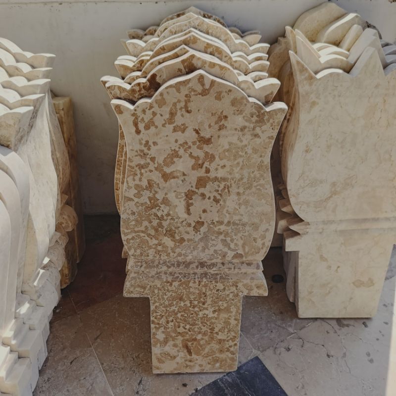 Maesan tancap Pipih Marmer trotol coklat