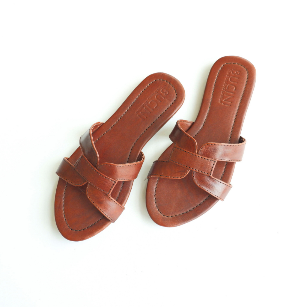Sandal Slop Wanita Kulit Asli Premium | BUCINI GV 204 E