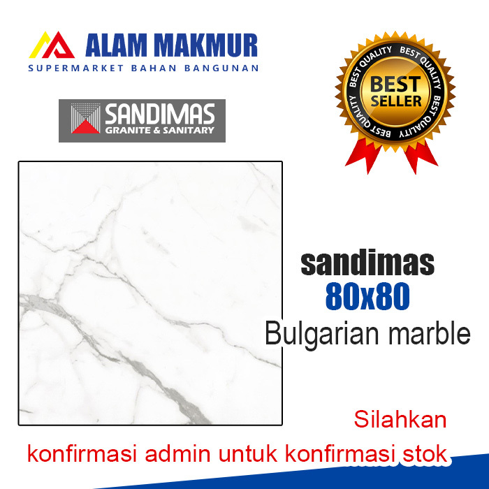 Granit Sandimas Bulgarian Marble 80X80 Glossy