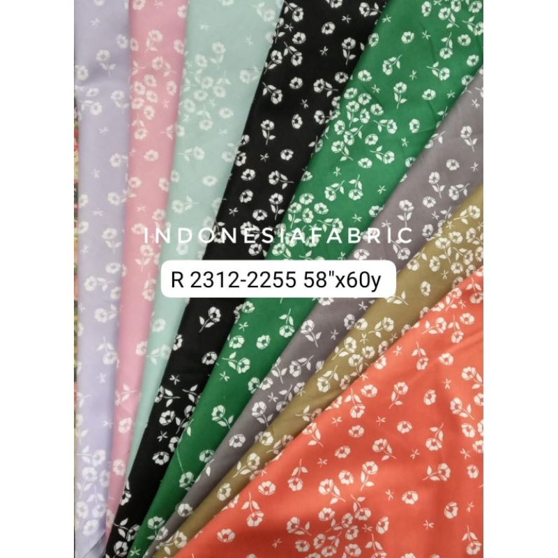 Kain Katun Jepang motif Edible Flower tokai senko ori japan design bahan gamis tunik mukena kemeja s