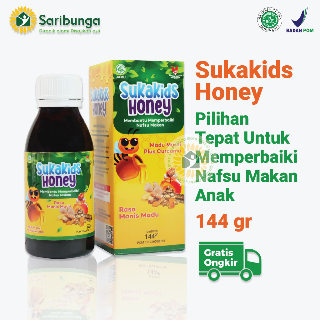 

Madu SukaKids Honey - Madu Anak Penambah Nafsu Makan - Madu Anak - Honey Kids