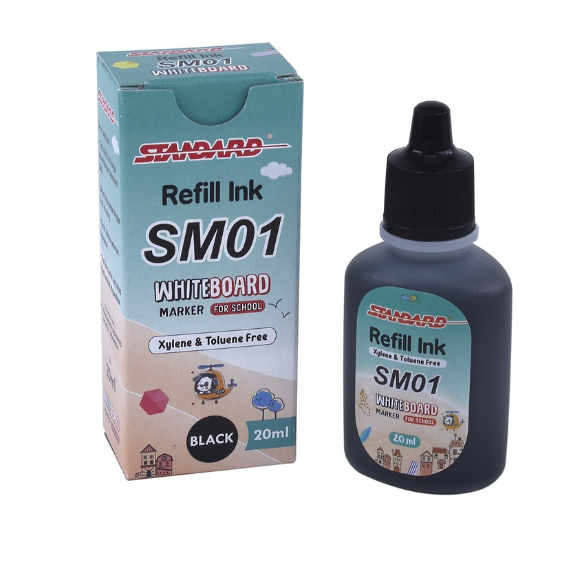 

Standard - Refill Ink SM01 Whiteboard Marker For School /Satuan (Tinta / Isi Spidol yang bisa dihapus)