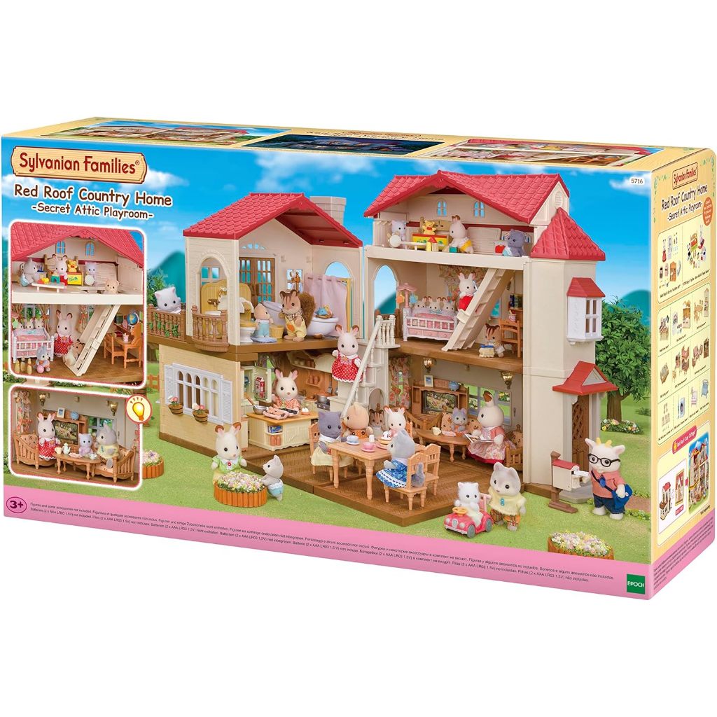 Mainan Koleksi Sylvanian Families Red Roof Country Home -Secret Attic Playroom-