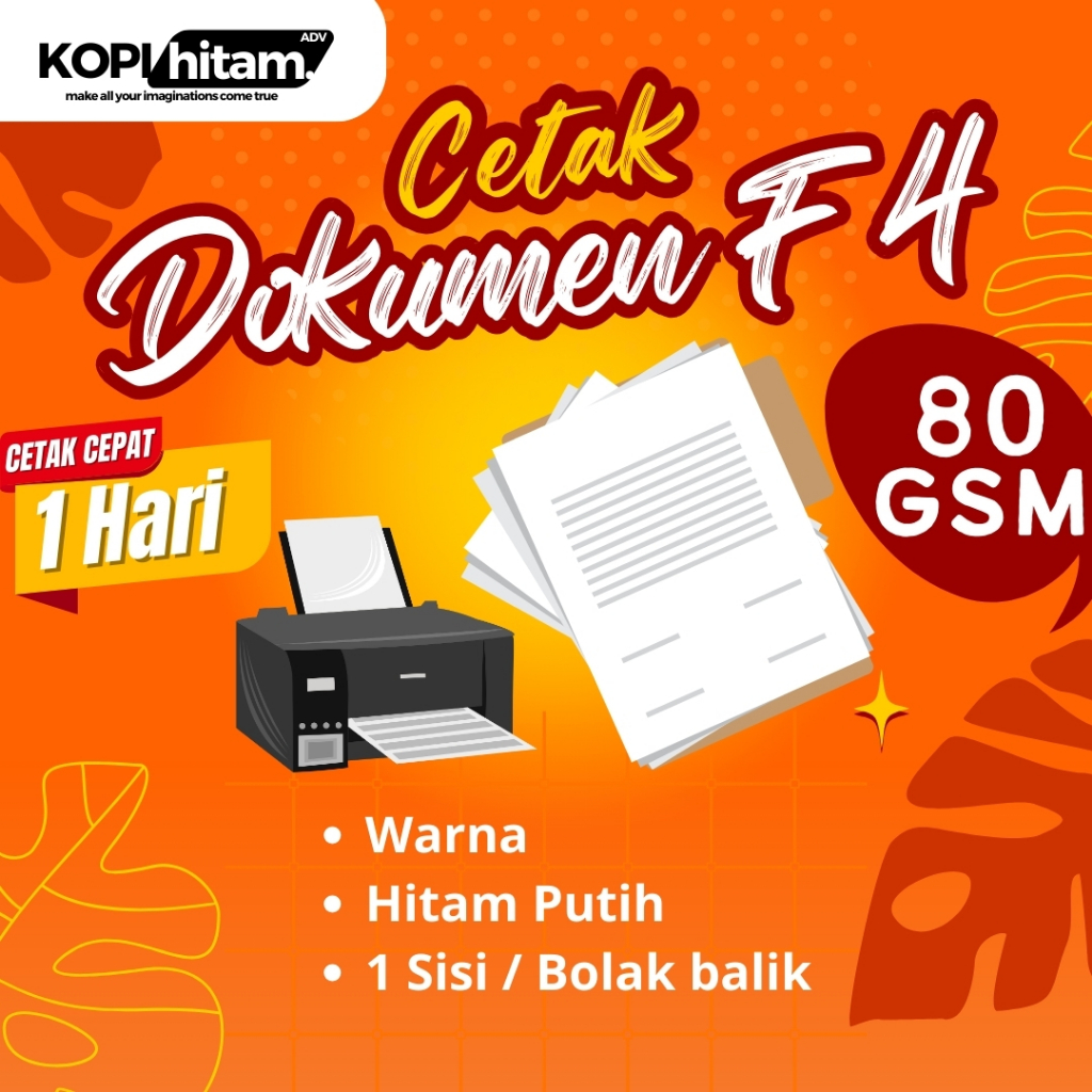 

PRINT / CETAK Dokumen F4 Folio 80 gsm 1 HARI JADI