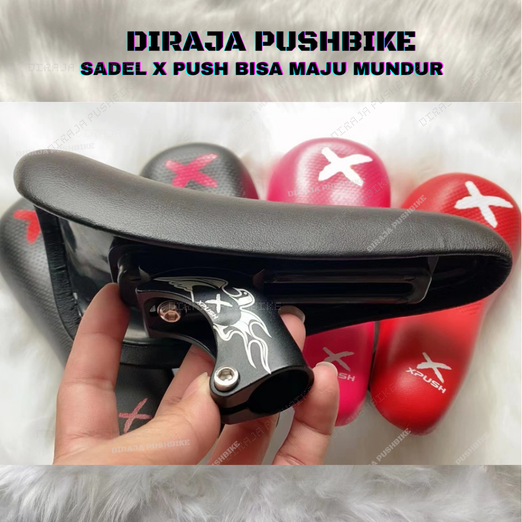 Sadel XPUSH Maju Mundur Adjustable Ultralight Slim Balance Bike Pushbike