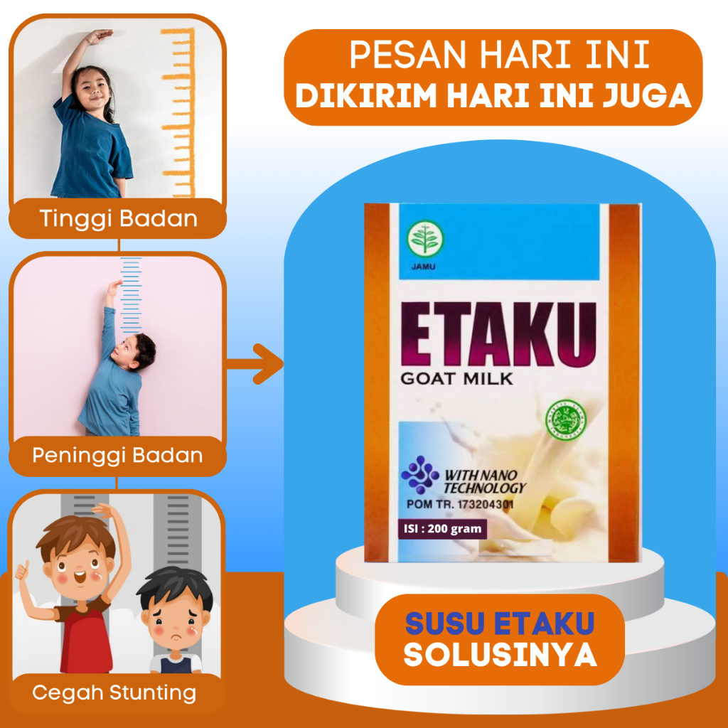 Suplemen Peninggi Badan Anak - Vitamin Tumbuh Tinggi Anak - Obat Peninggi Badan - Vitamin Penambah T
