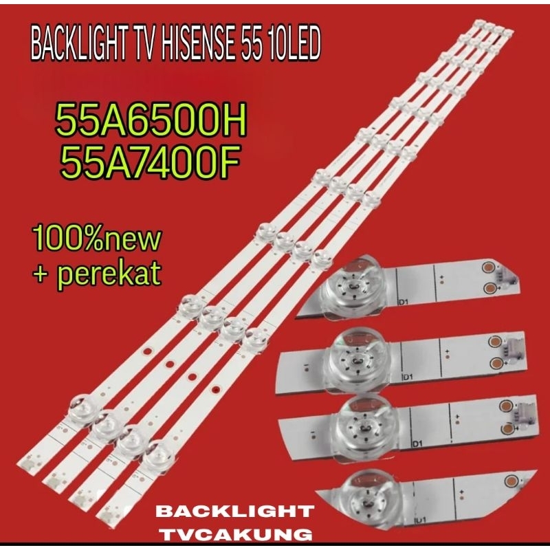 LAMPU LED BL TV 55 10LED 10K 55A6400 55A7400 55A6400H 55A7400F