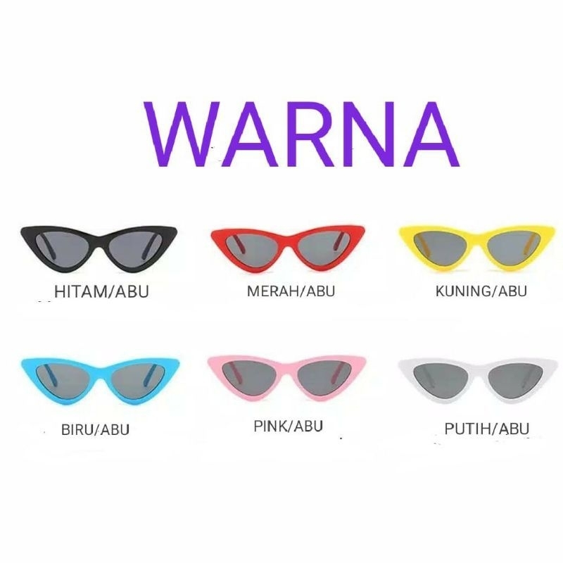 Kacamata Korea Fashion Mata Kucing / Kacamata Hitam Pria Wanita / kacamata kece
4.5


