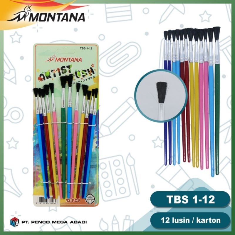 

KUAS LUKIS SET MONTANA ISI 12 PCS, (HARGA 1PK)