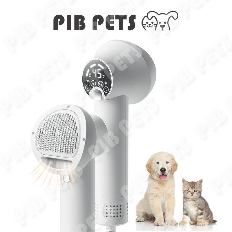 2-in-1 Blower Kucing Anjing Sisir Kucing Pet Blower Hairdryer Kucing Pet Grooming Dryer Pengering Bu