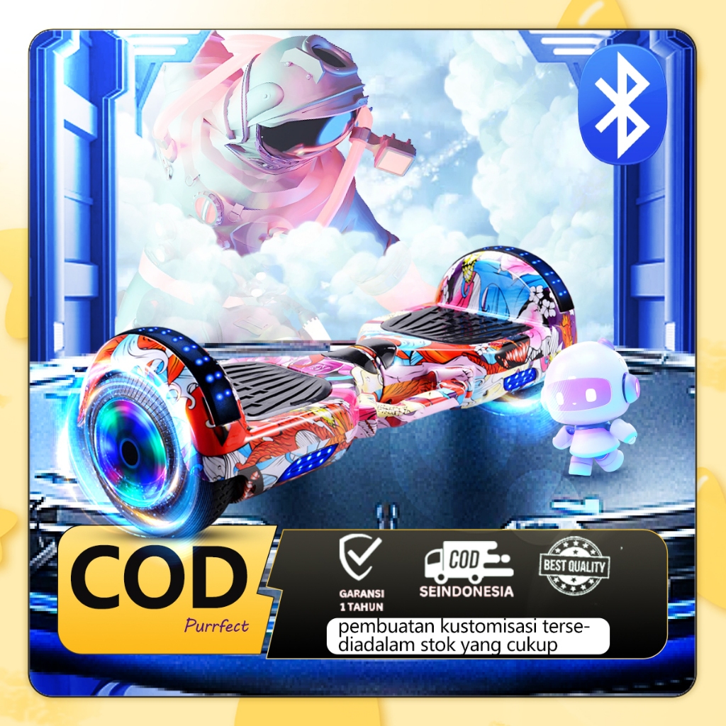 ⚡Produk kami 100% asli⚡ Smart Balance Wheel LED Light Self Balancing 2 Wheel/Hoverboard Listrik/Smar