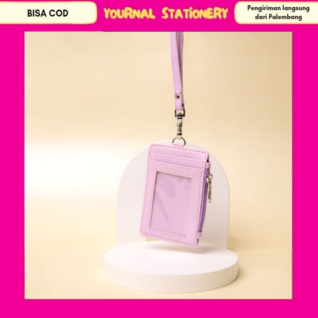 

ID Card Flashee Holder Resleting Ungu Lilac Name Tag Seleting ID Card Risleting Name Tag Lanyard Zipper Kulit Sintetis v2