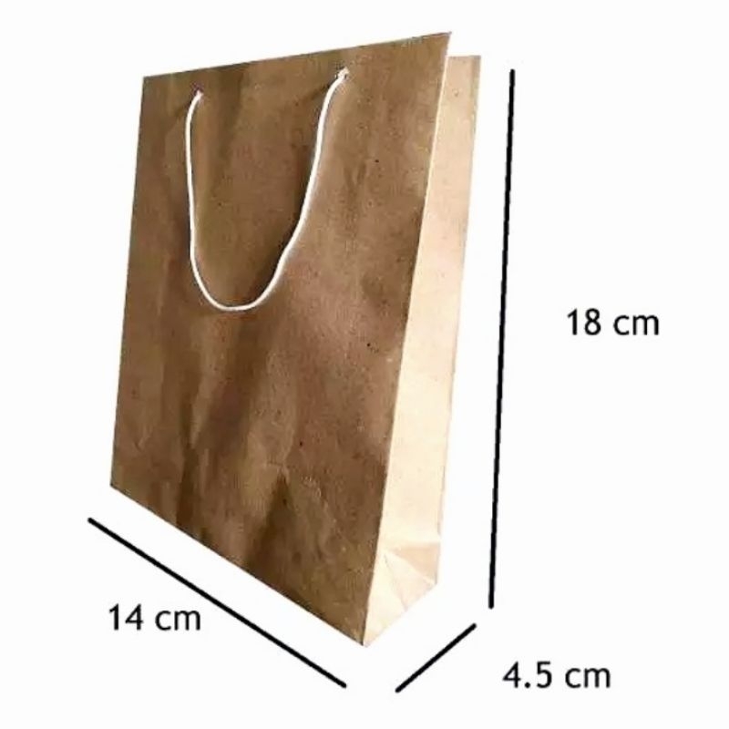 

[ISI 50 PCS] PAPER BAG POLOS 14X4,5X18 CM