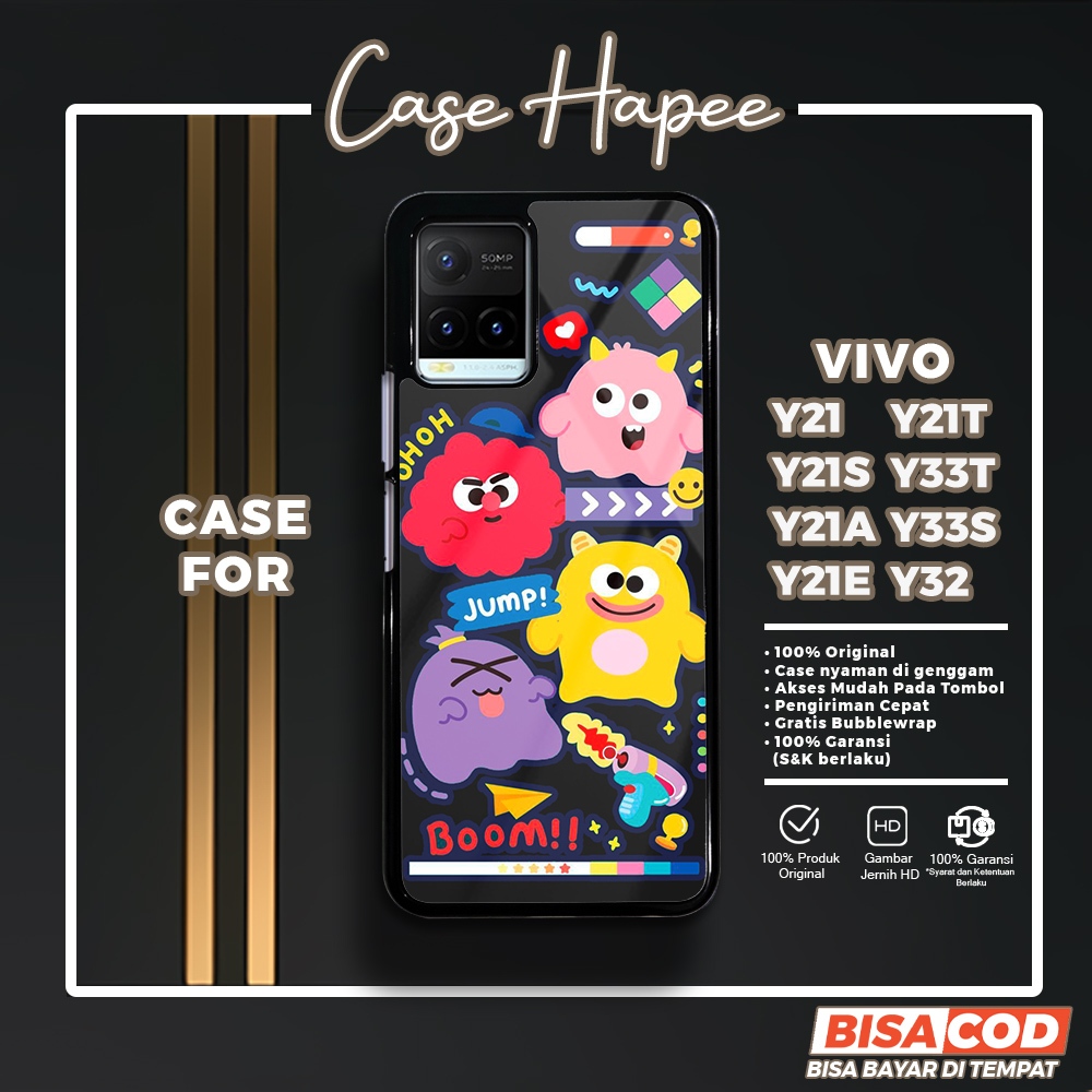 Case Vivo Y21 Y21S Y21A Y21E Y33S Casing Vivo Y21 Y21S Y21A Y21E Y33S [BTRI] Casehapee Case Glossy C