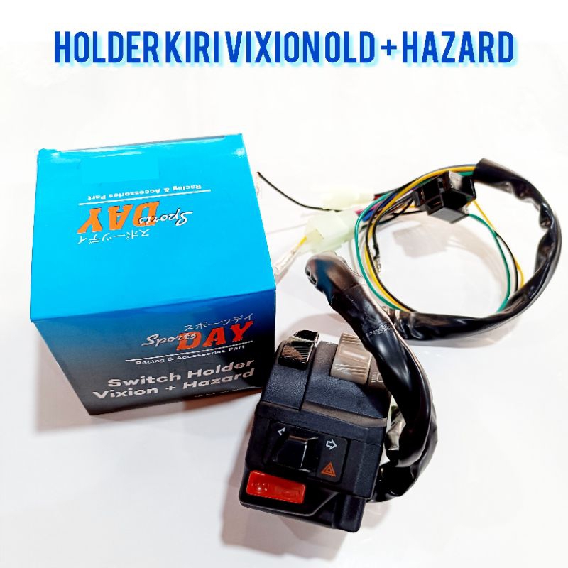 Holder kiri Vixion old + hazard Saklar motor Vixion lama