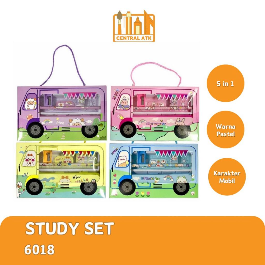 

STATIONERY SET / STUDY SET / PAKET ALAT TULIS KARAKTER 6018