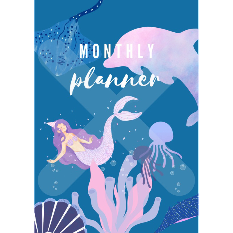 

monthly planner / weekly planner — mermaid edition